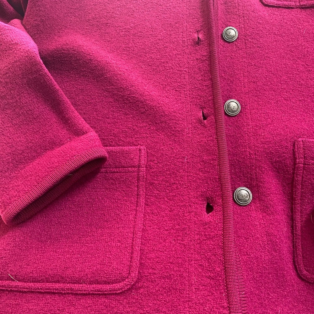 Talbots Magenta Wool Jacket Small - image 4